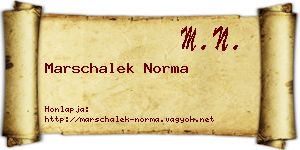 Marschalek Norma névjegykártya